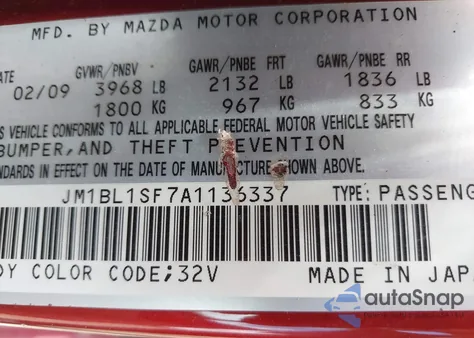 2010 Mazda Mazda3 I Touring from USA, damaged, VIN JM1BL1SF7A1136337